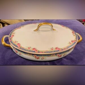 Antique Balleroy Limoges Covered Dish